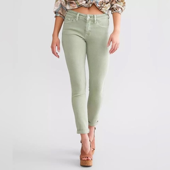 VERVET BY FLYING MONKEY Denim - VERVET Mid-Rise Ankle Skinny Stretch Jean in Sage Green | NWT!